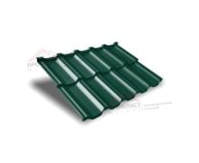 Металлочерепица модульная квинта Uno c 3D резом 0,5 Quarzit lite RAL 6005 зеленый мох .