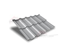 Металлочерепица модульная квинта Uno c 3D резом 0,5 Satin RAL 7004 сигнальный серый.