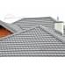 Металлочерепица модульная квинта Uno c 3D резом 0,5 Satin RAL 7004 сигнальный серый.