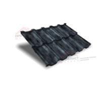 Металлочерепица модульная квинта Uno c 3D резом 0,45 Safari Grey.