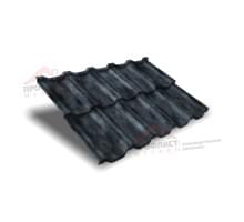 Металлочерепица модульная квинта Uno c 3D резом 0,45 Safari Grey.