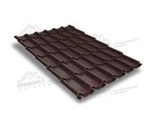 Металлочерепица классик 0,45 Drap RAL 8017 шоколад.