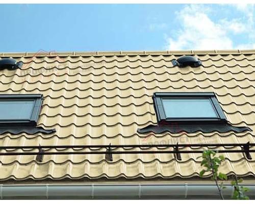 Металлочерепица классик плюс 0,5 Satin RAL 1014 слоновая кость. Металлочерепица классик плюс 0,5 Satin RAL 1014 слоновая кость.