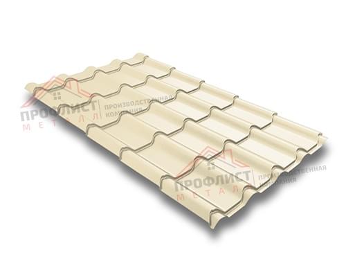 Металлочерепица камея 0,5 Satin RAL 1015 светлая слоновая кость. Металлочерепица камея 0,5 Satin RAL 1015 светлая слоновая кость.