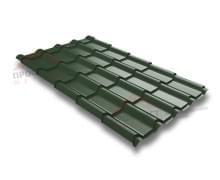 Металлочерепица камея 0,5 Velur20 RAL 6020 хромовая зелень.