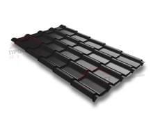 Металлочерепица камея 0,5 Quarzit lite RAL 9005 черный.