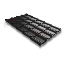 Металлочерепица камея 0,5 Velur20 RAL 9005 черный. Металлочерепица камея 0,5 Velur20 RAL 9005 черный.