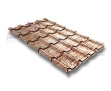 Металлочерепица камея 0,45 Print Twincolor Sand Stone.