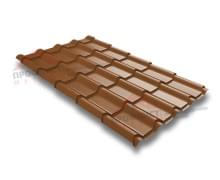 Металлочерепица камея 0,5 Quarzit Cuprum Steel.