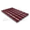 Металлочерепица кредо 0,5 Satin RAL 3005 красное вино.