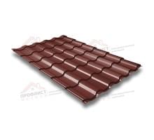 Металлочерепица кредо 0,5 Satin RAL 3009 оксидно-красный.