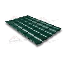 Металлочерепица кредо 0,45 Drap RAL 6005 зеленый мох.