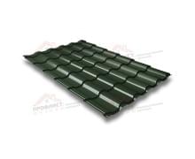 Металлочерепица кредо 0,5 Velur20 RAL 6020 хромовая зелень.