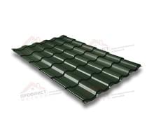 Металлочерепица кредо 0,5 Velur20 RAL 6020 хромовая зелень.