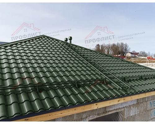 Металлочерепица кредо 0,5 Velur20 RAL 6020 хромовая зелень. Металлочерепица кредо 0,5 Velur20 RAL 6020 хромовая зелень.
