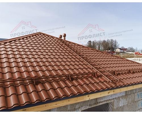 Металлочерепица кредо 0,45 PE RAL 8004 терракота.