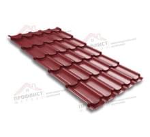 Металлочерепица квинта плюс 0,5 Satin RAL 3011 коричнево-красный.