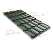 Металлочерепица квинта плюс 0,5 Velur20 RAL 6020 хромовая зелень.