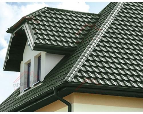 Металлочерепица квинта плюс 0,5 Velur20 RAL 6020 хромовая зелень.