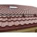 Металлочерепица квинта плюс c 3D резом 0,5 Satin RAL 3009 оксидно-красный.