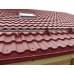 Металлочерепица квинта плюс c 3D резом 0,5 Satin RAL 3011 коричнево-красный.