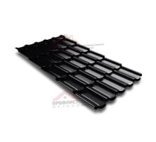 Металлочерепица квинта плюс c 3D резом 0,5 Velur20 RAL 9005 черный.