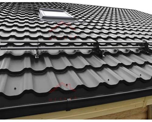 Металлочерепица квинта плюс c 3D резом 0,5 Quarzit lite RAL 9005 черный.