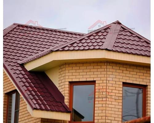 Металлочерепица Ламонтерра XL, 0,5 мм, Пластизол, RAL 3005
