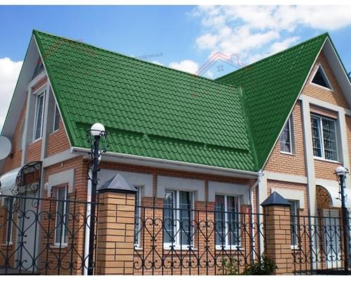 Металлочерепица модерн 0,45 PE RAL 6002 лиственно-зеленый. Металлочерепица модерн 0,45 PE RAL 6002 лиственно-зеленый.