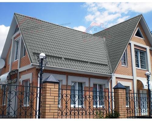 Металлочерепица модерн 0,45 PE RAL 7005 мышино-серый. Металлочерепица модерн 0,45 PE RAL 7005 мышино-серый.