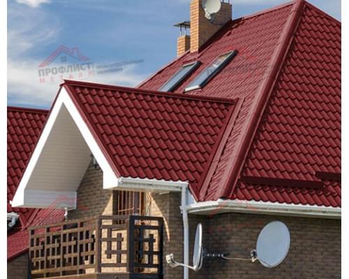 Металлочерепица Ламонтерра 0,4 мм, Полиэстер, RAL 3011