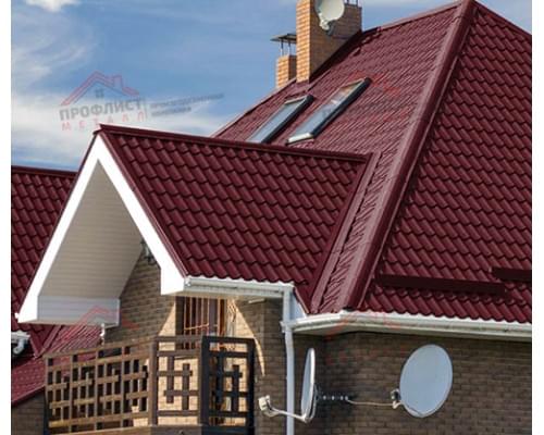 Металлочерепица Ламонтерра 0,4 мм, Полиэстер, RAL 3005