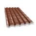 Металлочерепица монкатта 0,5 Satin RAL 8004 терракота.