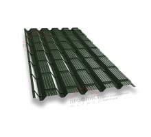 Металлочерепица квадро 0,5 Velur20 RAL 6020 хромовая зелень.