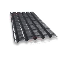 Металлочерепица монкатта 0,45 Drap RAL 7024 мокрый асфальт.