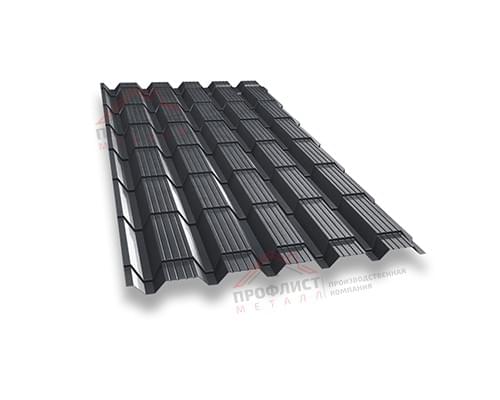 Металлочерепица монкатта 0,5 Satin RAL 7024 мокрый асфальт. Металлочерепица монкатта 0,5 Satin RAL 7024 мокрый асфальт.