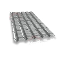 Металлочерепица монкатта 0,45 PE RAL 9006 бело-алюминиевый.