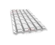 Металлочерепица квадро 0,5 Satin RAL 9003 сигнальный белый.