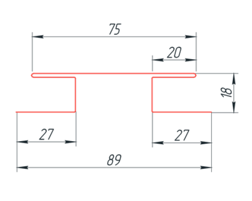 Планка стыковочная сложная 75