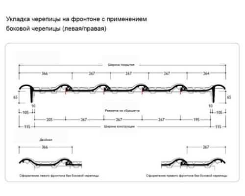 Керамическая черепица Рубин 9V Керамическая черепица Рубин 9V