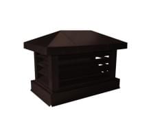 Дымник на трубу с жалюзи 520х390мм 0,5 Satin с пленкой RAL 8017 шоколад