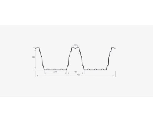 Профнастил Н206-750 Профнастил Н206-750