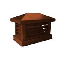 Дымник на трубу с жалюзи 520х390мм 0,5 GreenCoat Pural Matt с пленкой RR 750 кирпично-красный (RAL 8004 терракота)