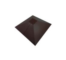 Колпак на столб под фонарь 390х390мм 0,5 GreenCoat Pural с пленкой RR 23 темно-серый (RAL 7024 мокрый асфальт)