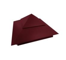 Колпак на столб двойной 390х390мм 0,5 Polydexter с пленкой RAL 3005