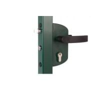Замок LAKZ 6060 P1L корпус из полимиада с ручками из полимиада, зеленый RAL 6005