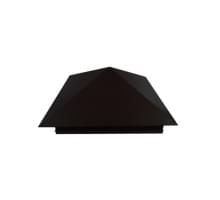 Колпак на столб 390х390мм 0,5 GreenCoat Pural с пленкой RR 23 темно-серый (RAL 7024 мокрый асфальт)