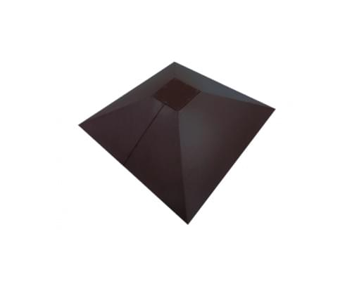 Колпак на столб под фонарь 390х390мм 0,5 Satin с пленкой RAL 7024 мокрый асфальт Колпак на столб под фонарь 390х390мм 0,5 Satin с пленкой RAL 7024 мокрый асфальт