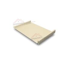Простой вертикальный паз (гладкий) 0,5 Satin с пленкой на замках RAL 1015 светлая слоновая кость.