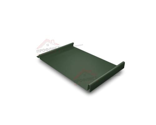Простой вертикальный паз (гладкий) 0,5 Velur20 с пленкой на замках RAL 6020 хромовая зелень.